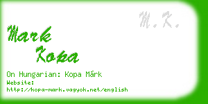 mark kopa business card
